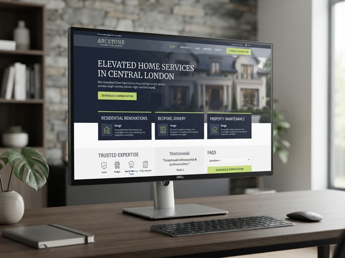 Wizualizacja premium strony firmowej dla marki usługowej